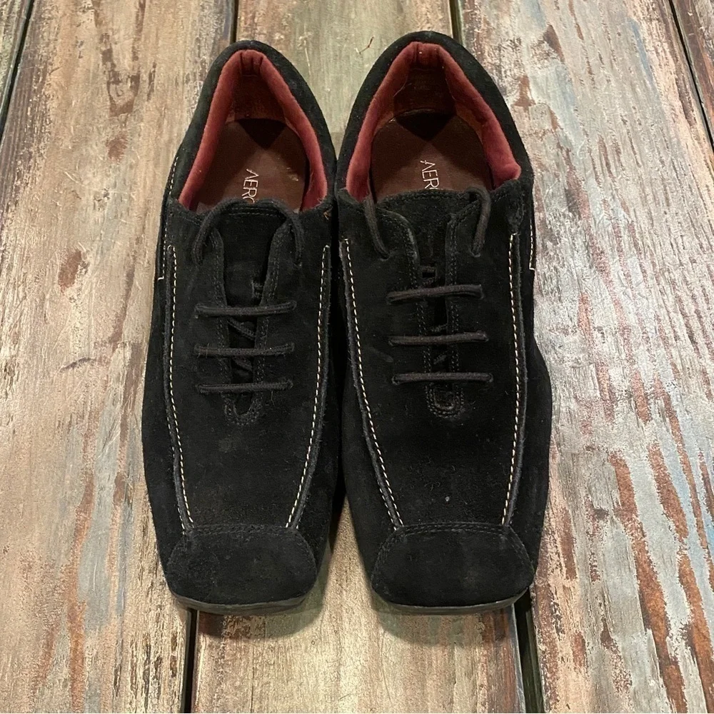 Aerosoles Patchmaker Suede Nubuck Leather Comfort Oxfords Shoes Womens Size 9